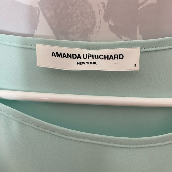 Amanda Uprichard Mint Wide Sleeve Side Tie Top - Picture 3 of 7